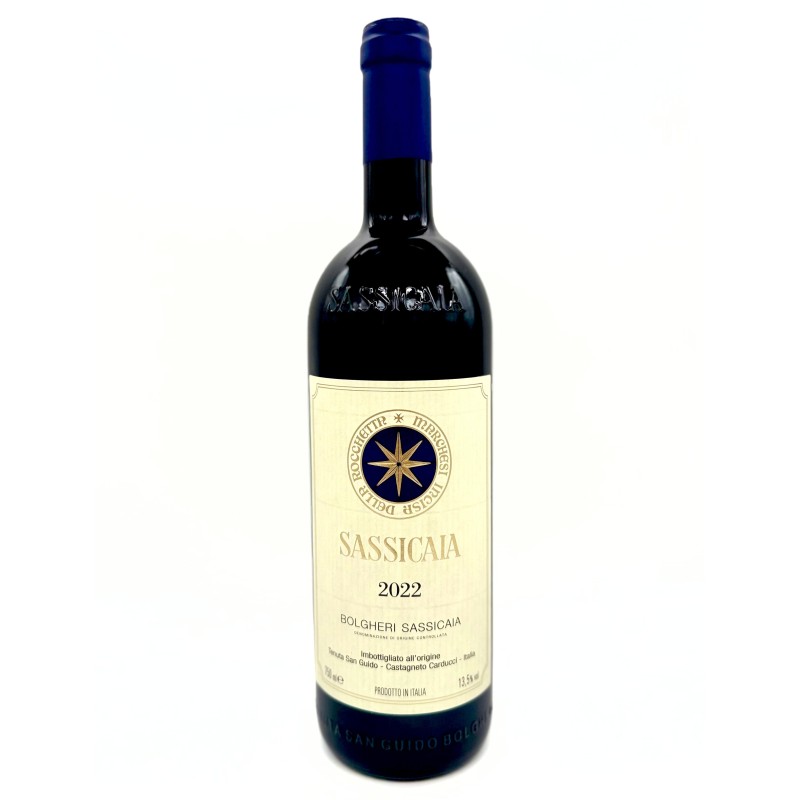 Vino rosso Sassicaia Tenuta San Guido 2022 dello shop online dell’enoteca in Penisola Sorrentina - Enoteca Il Grappolo Sorrento