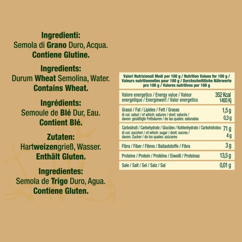 Trenne Pasta di semola di Grano Duro - Rustichella d'Abruzzo shop online dell'enoteca a Sorrento - Enoteca Il Grappolo Sorrento