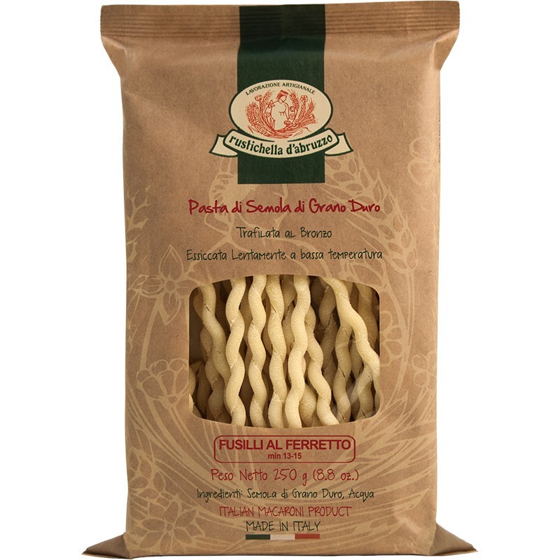 Fusilli al Ferretto Pasta semola di Grano Duro - Rustichella d'Abruzzo shop online enoteca Sorrento-Enoteca Il Grappolo Sorrento