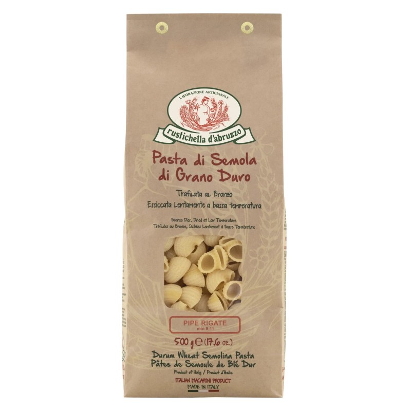 Pipe Rigate Pasta di semola di Grano Duro - Rustichella d'Abruzzo shop online enoteca a Sorrento - Enoteca Il Grappolo Sorrento